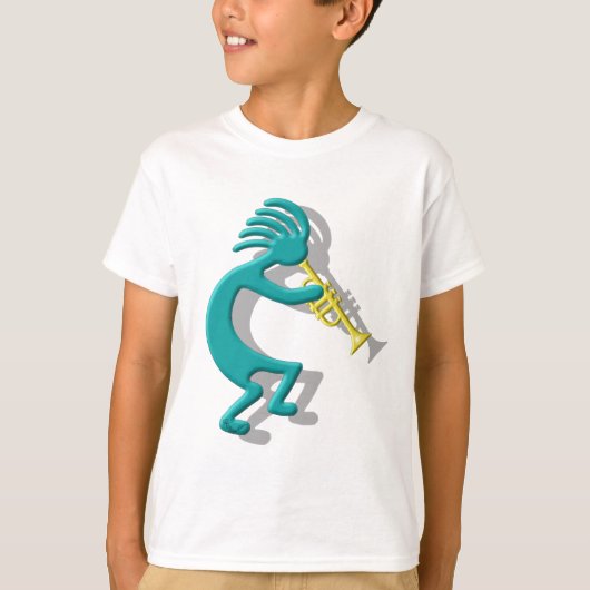 ココペリのトランペット Tシャツ (正面)
