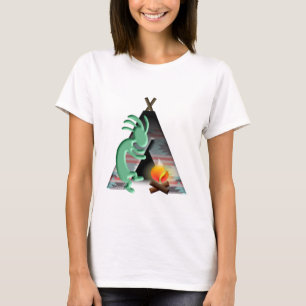 ココペリのネイティブアメリカンのTipiのキャンプ Tシャツ