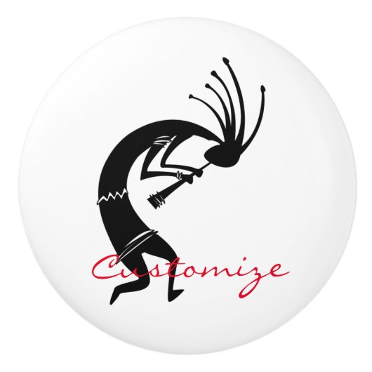 ココペリのフルートプレーヤーThunder_Cove セラミックノブ (正面)