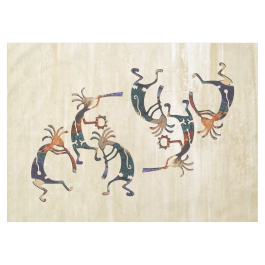 ココペリのミュージシャンのトリオ + あなたのアイディア テーブルクロス (正面(横))