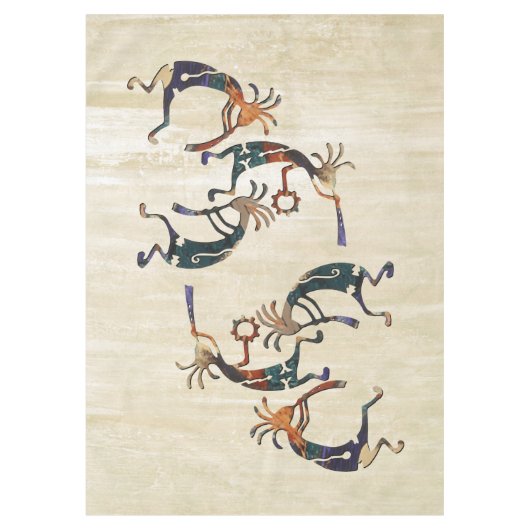 ココペリのミュージシャンのトリオ + あなたのアイディア テーブルクロス (正面)