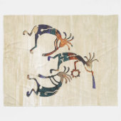 ココペリのミュージシャンのトリオ + あなたのアイディア フリースブランケット (正面(横))