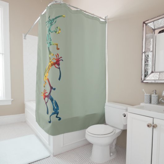 ココペリのミュージシャンの曲芸師 + あなたのアイディア シャワーカーテン (インサイチュ)