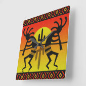 ココペリの南西サボテンの種族のデザイン スクエア壁時計 (傾斜)