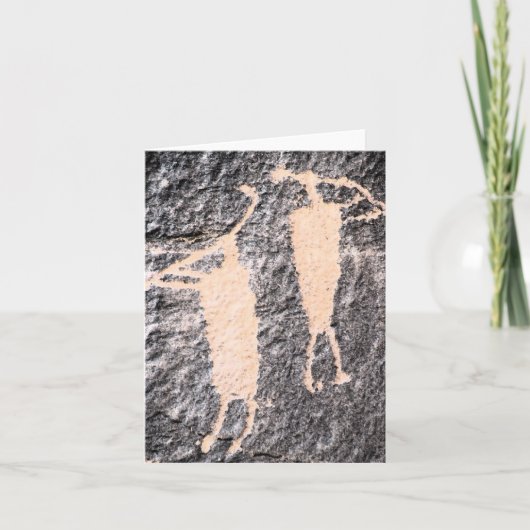 ココペリの岩石彫刻のモアブユタのメッセージカード カード (正面)
