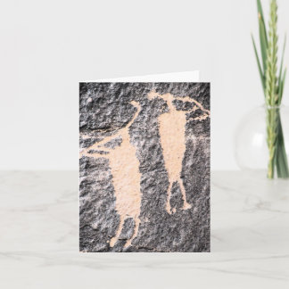 ココペリの岩石彫刻のモアブユタのメッセージカード カード