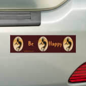 ココペリは幸せで感動的なバンパーステッカーです バンパーステッカー (車上)