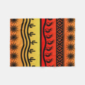 ココペリアステカトバル砂漠南西デザイン フリースブランケット (正面(横))