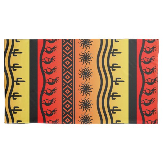 ココペリアステカ部族模様南西デザイン 枕カバー (正面左)