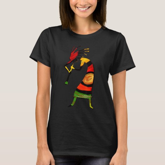 ココペリアート先住民アメリカン6 Tシャツ (正面)
