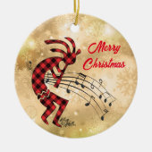 ココペリクリスマスセラミックオーナメント セラミックオーナメント (正面)
