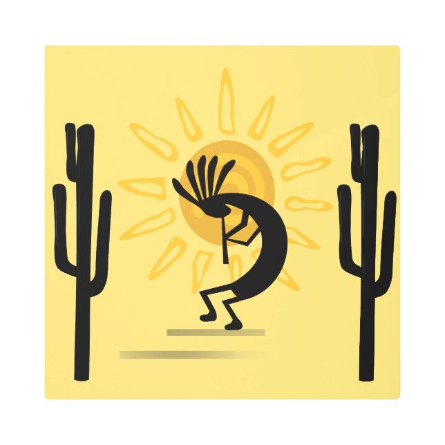 ココペリゴールデンサンサウスウエストメタル メタルプリント (正面)