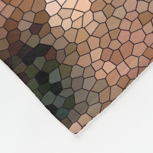 ココペリサウスウェスト砂漠モザイク中 フリースブランケット (角)