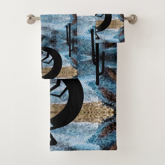 ココペリサウスウエストデザートブルーモザイク2 バスタオルセット (インサイチュ)