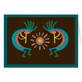 ココペリサンサウスウェストターコイズブラウンカード (正面横)