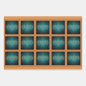 ココペリサンサウスウェストターコイズ ラッピングペーパーシート (正面3)