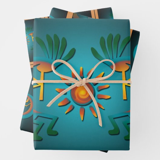 ココペリサンサウスウェストターコイズ ラッピングペーパーシート (インサイチュ)