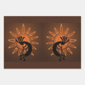 ココペリサンサウスウェスト素朴ブラウン ラッピングペーパーシート (正面2)