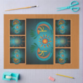 ココペリサンサウスウエストターコイズデクページ 薄葉紙 (クラフト)