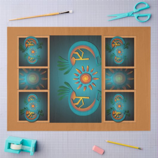 ココペリサンサウスウエストターコイズデクページ 薄葉紙 (クラフト)