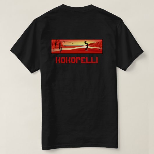 ココペリサンセットTシャツ Tシャツ (デザイン裏面)