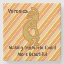 ココペリシンボルフルート奏者(オレンジ色ストライプ)