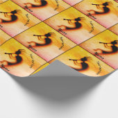 ココペリジョイグッドラックパーソナライズされた ラッピングペーパー (角)