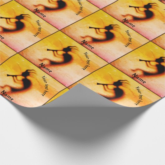 ココペリジョイグッドラックパーソナライズされた ラッピングペーパー (角)