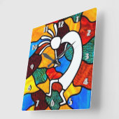 ココペリステンドグラス スクエア壁時計 (傾斜)