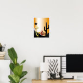 ココペリス三つとサボテン三つ ポスター (ホームオフィス)