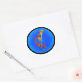 ココペリタオスカイ 楕円形シール (封筒)