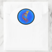 ココペリタオスカイ 楕円形シール (バッグ)