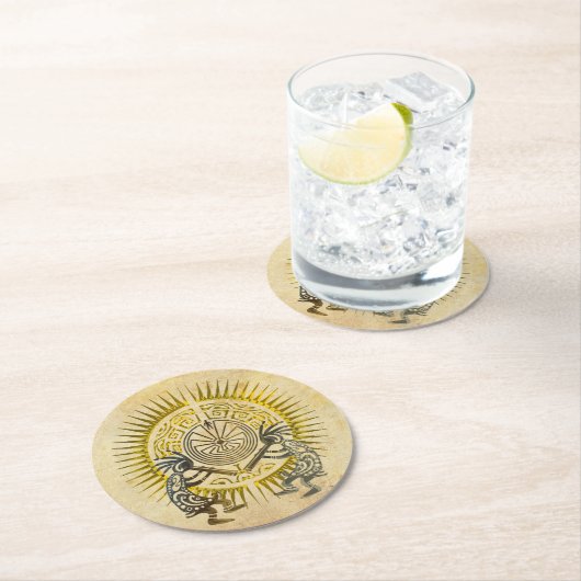 ココペリデュオ – 迷路の男 – Sun 1 ラウンドペーパーコースター (インサイチュ)