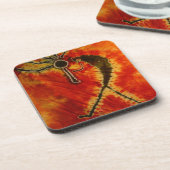 ココペリファットディーズ絞り染め コースター (左側)