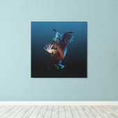 ココペリブルースミュージック28.5"x28.5" キャンバスプリント (インサイチュ (ウッドフロア))