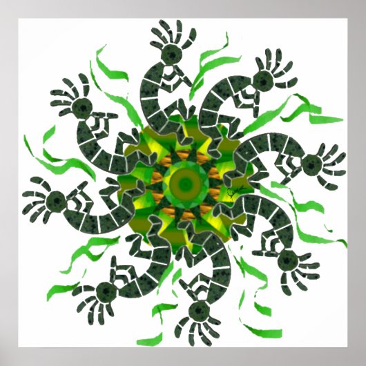 ココペリホイールプリント ポスター (正面)