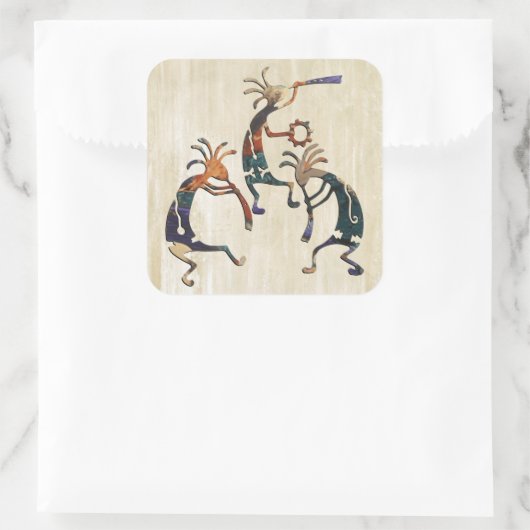 ココペリミュージシャントリオ+あなたのアイディア スクエアシール (バッグ)