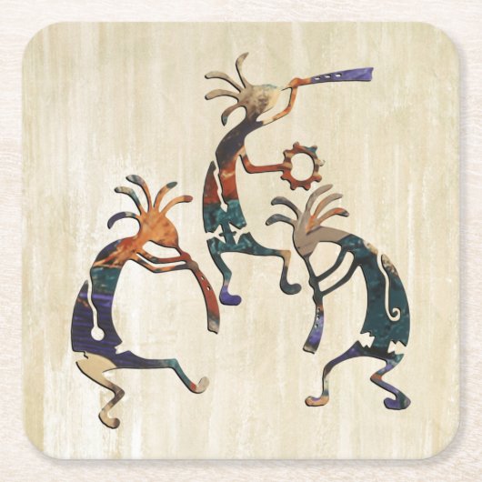 ココペリミュージシャン+アイディア スクエアペーパーコースター (正面)