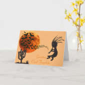 ココペリムーンこうもり南西ハロウィーンカード カード (黄色い花)