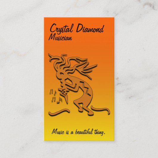 ココペリメリーメーカー音符テンプレート 名刺 (正面)