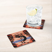 ココペリ南西部の砂漠の風景 スクエアペーパーコースター (インサイチュ)