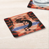 ココペリ南西部の砂漠の風景 スクエアペーパーコースター (アングル)