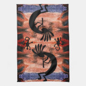 ココペリ南西部デザートサンセット2モザイク キッチンタオル (縦)