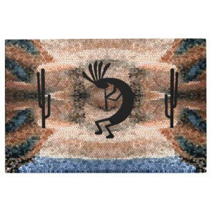 ココペリ南西部デザートモザイク36 x 24 メタルプリント