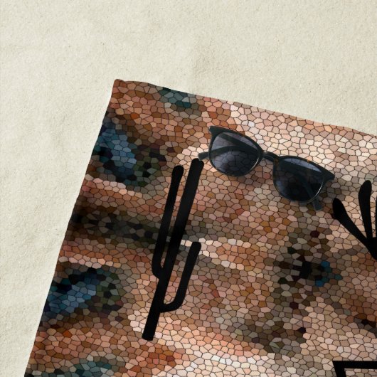 ココペリ南西部デザートモザイク ビーチタオル (インサイチュ)