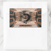 ココペリ南西部デザートモザイク 長方形シール (バッグ)