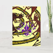 ココペリ及び螺線形-挨拶状#1 カード (裏面)