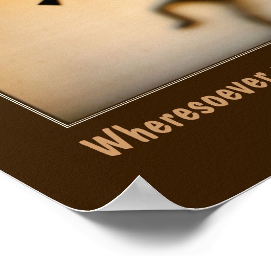 ココペリ姿勢孔子引用文 感動的 ポスター (角)