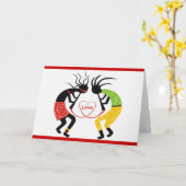 ココペリ愛挨拶状 カード (黄色い花)