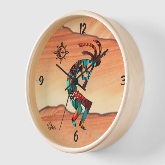 ココペリ砂漠の丸い壁の時計で 壁時計 (傾斜)